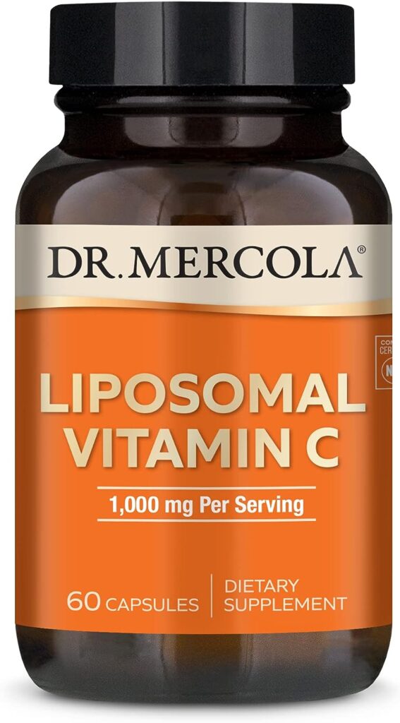 Dr. Mercola Liposomal Vitamin C Dietary Supplement, 30 Servings (60 Capsules), Immune Support, Non GMO, Soy Free, Gluten Free