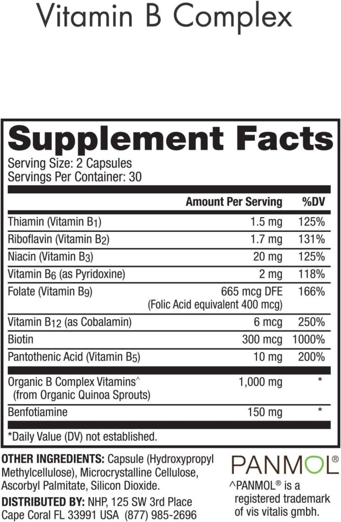 Dr. Mercola Vitamin B Complex with Benfotiamine Dietary Supplement, 30 Servings (60 Capsules), Supports Mood and Energy Production, Non GMO, Soy Free, Gluten Free