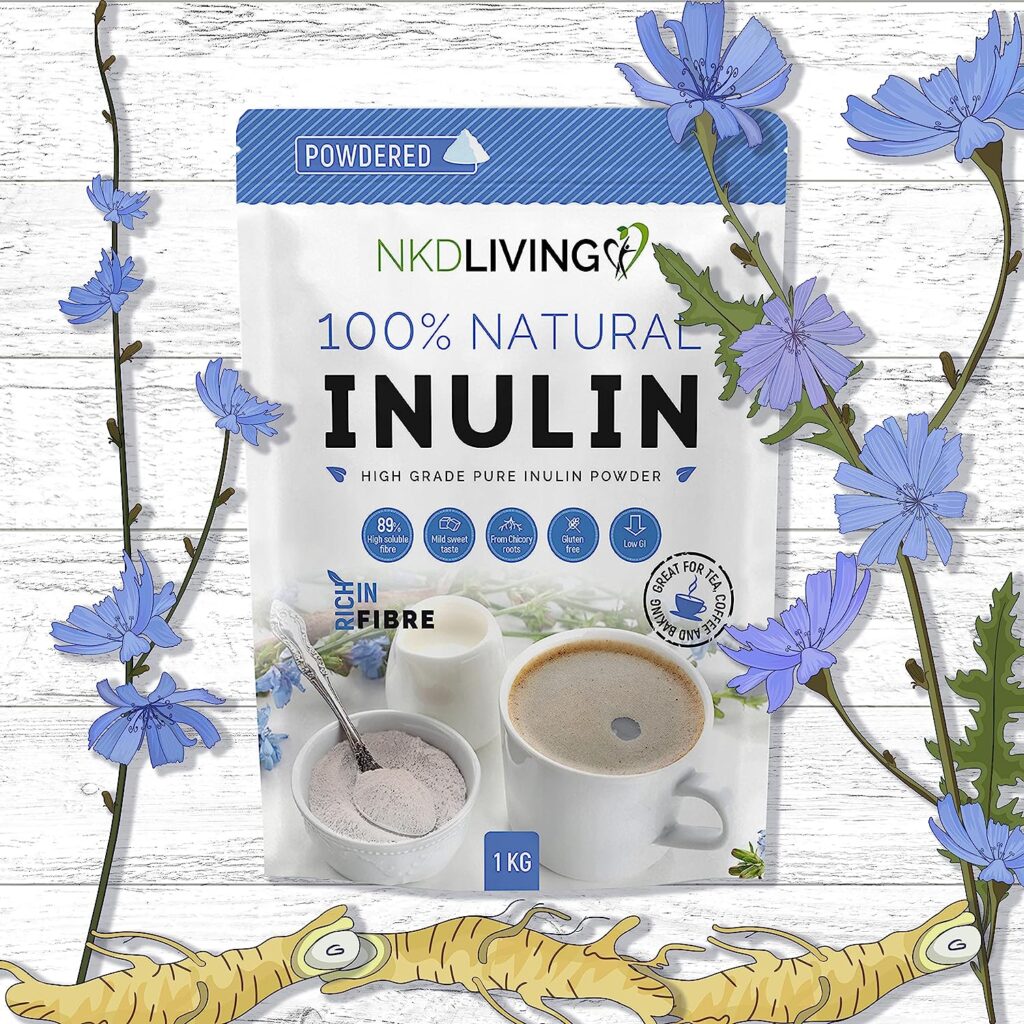 NKD Living Inulin High Grade Prebiotic Fibre Powder (1 Kg) - Manufactured in The EU