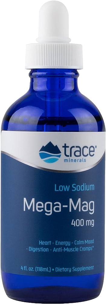 Trace Minerals Mega-Mag Magnesium Supplement - 4Fl Oz Low Sodium Dietary Supplement - Ultra-Concentrated 400mg