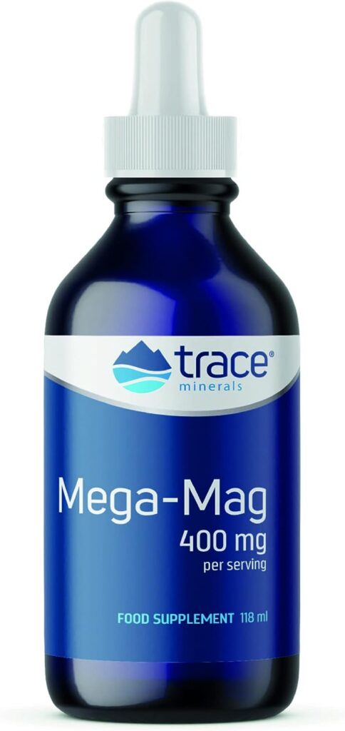 Trace Minerals Mega-Mag Magnesium Supplement - 4Fl Oz Low Sodium Dietary Supplement - Ultra-Concentrated 400mg