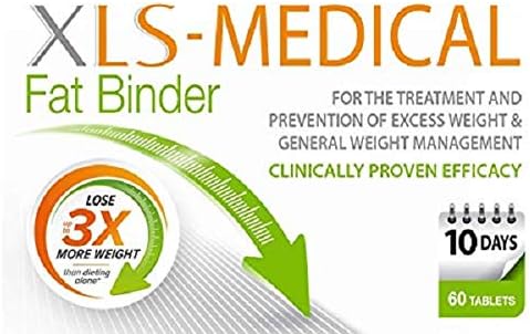 XLS-Medical Fat Binder 60 Tablets - Lower Appetite - Reduce Calorie Intake from Dietary Fats - Up to 3x more Weight Loss - With Litramine as Active Ingredient - 10-Day Trial Pack