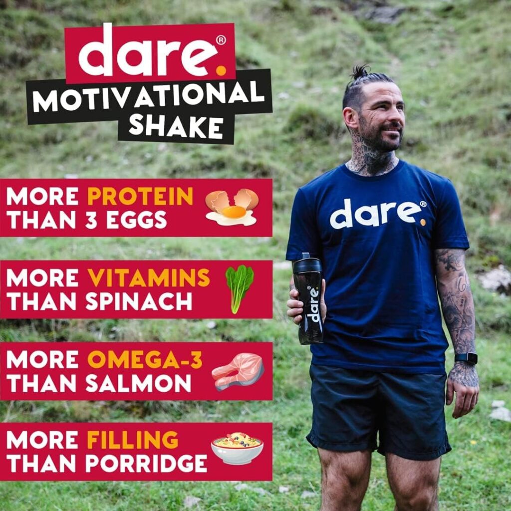 Dare Motivation Nutritionally Complete Meal Replacement Shake - Cocoa Peanut Butter - 20g Vegan Protein and all 26 Essential Vitamins Minerals per Serving - 750g (15 Servings)