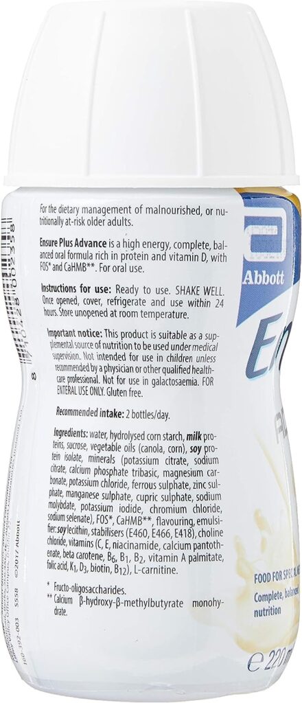 ENSURE Plus Advance Vanilla, 220 ml