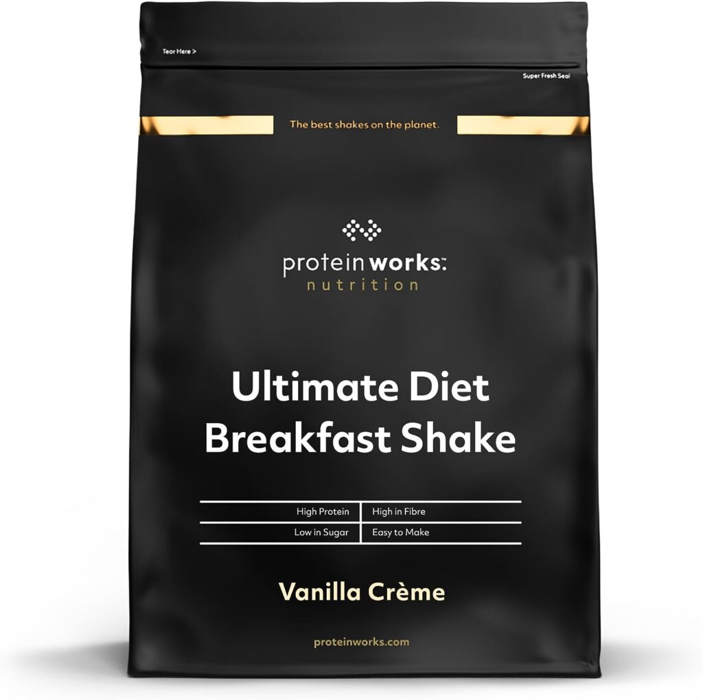 Protein Works - Ultimate Diet Breakfast Shake | Low Calorie Breakfast Shake | Low Sugar High Protein Breakfast | 18 Servings | Vanilla Creme | 1kg
