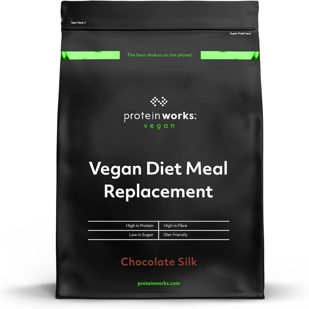 Protein Works - Vegan Diet Meal Replacement Shake | Nutritionally Complete 250 Calorie Meal | Vegan Meal Shake | Plant Based Meal | 14 Servings | Chocolate Silk | 1kg