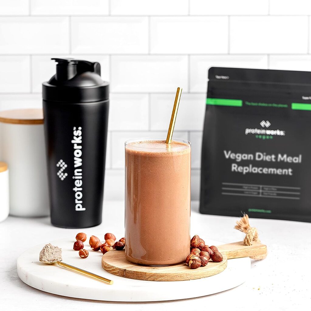 Protein Works - Vegan Diet Meal Replacement Shake | Nutritionally Complete 250 Calorie Meal | Vegan Meal Shake | Plant Based Meal | 14 Servings | Strawberries n Cream | 1kg