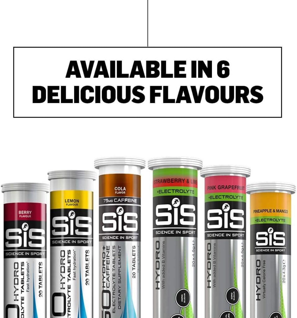 Science In Sport Hydro Hydration Tablets, Gluten-Free, Zero Sugar, Pink Grapefruit Flavour Plus Electrolytes, 20 Effervescent Tablets