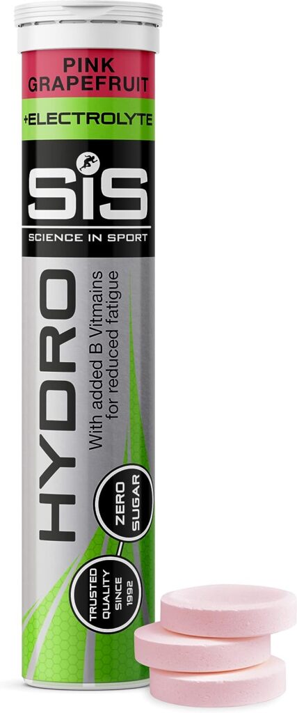 Science In Sport Hydro Hydration Tablets, Gluten-Free, Zero Sugar, Pink Grapefruit Flavour Plus Electrolytes, 20 Effervescent Tablets