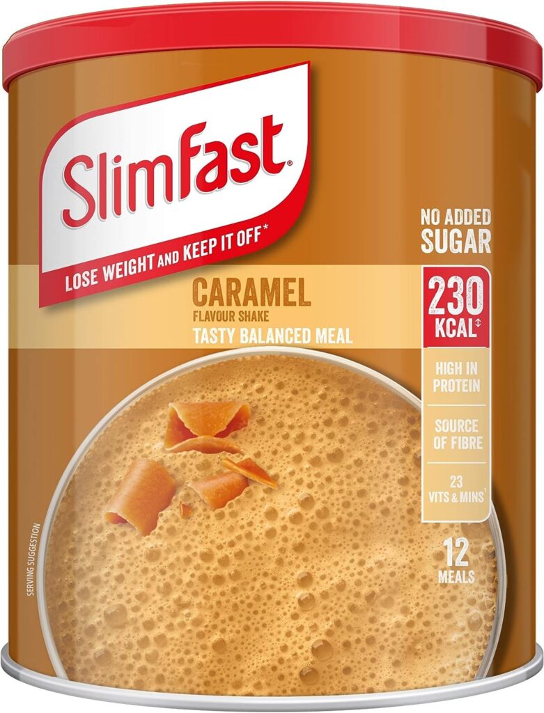 SlimFast Meal Shake, Caramel Flavour, New Recipe, 12 Servings, Lose Weight and Keep It Off, Packaging May Vary