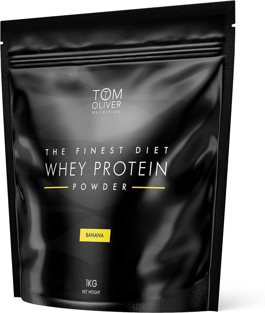 Tom Oliver Nutrition The Diet Protein - Diet Whey Protein Powder 1kg - Weight Control Shake for Men Women | Low Carbs | Great Tasting (Banana)