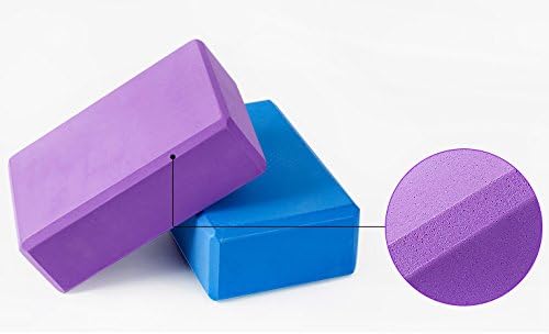 EXERZ Yoga Blocks 2pcs Gym Bricks -Comfortable Fitness Yoga Bricks, Anti-Slip, Lightweight and Travel Friendly Pilates Practice