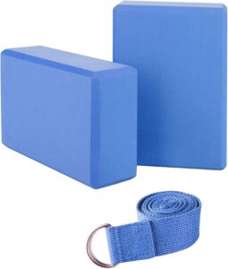 Jim's Store 2pcs Yoga Blocks and Strap Set