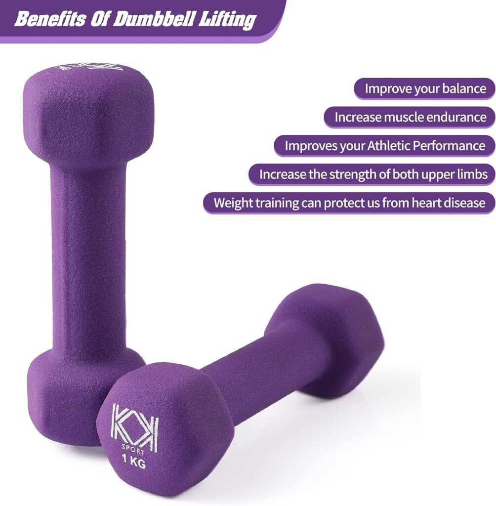 KK Neoprene Dumbbells for Home, and Gym- Hand Weights Dumbbells for Exercise, Fitness, Training, and Weight Lifting