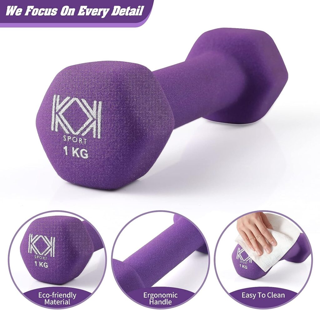 KK Neoprene Dumbbells for Home, and Gym- Hand Weights Dumbbells for Exercise, Fitness, Training, and Weight Lifting