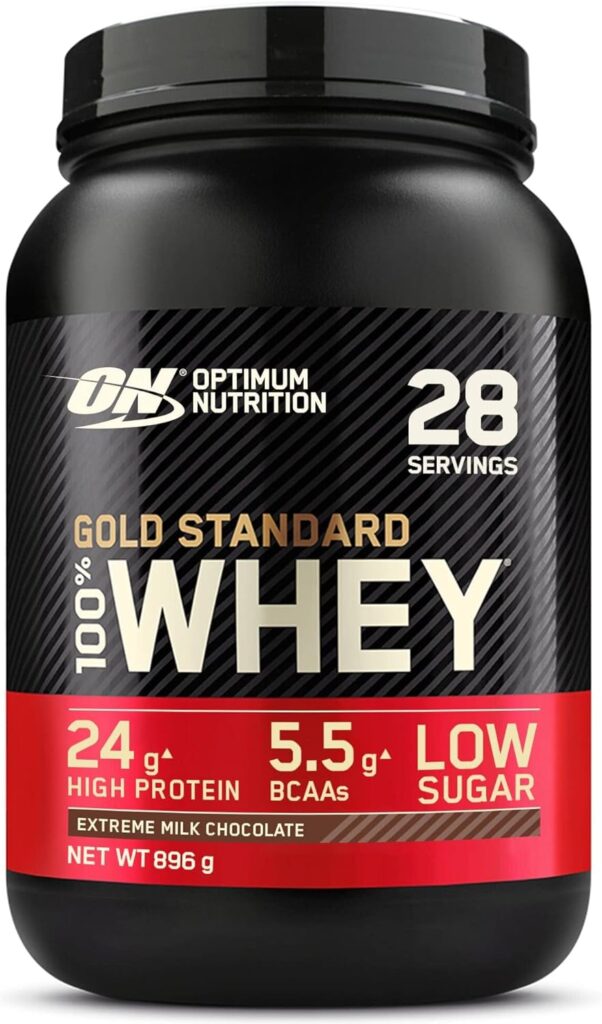 Optimum Nutrition Gold Standard Whey Protein Powder, Extreme Milk Chocolate, 28 Servings, 896g