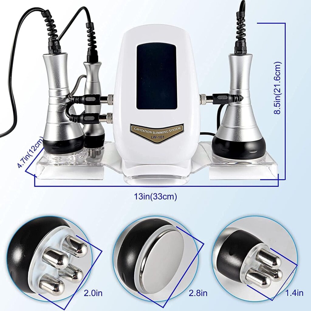 Babiloon Cavitation Machine 40K, Body Sculpting Machine, 3 in 1 Professional Beauty Equipment Skin Care Tool for Face, Arm, Waist, Belly, Leg (A)