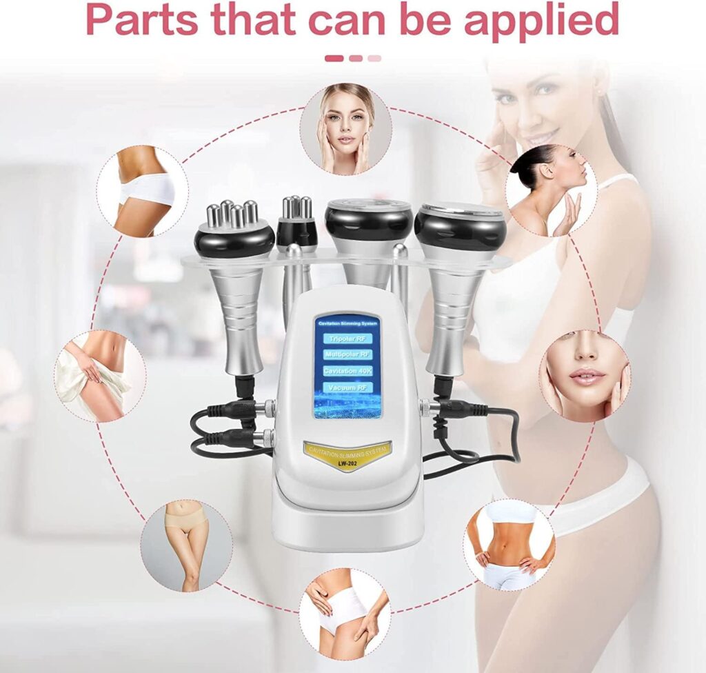 Cavitation Machine, SEAAN 4 in 1 beauty machine, Portable Face Skin Machine, Body Sculpting Machine, multifunctional facial care, firming and wrinkle removal, for Face Waist Thigh and Buttock