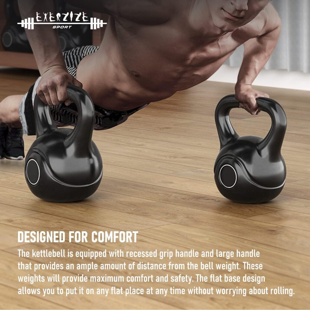 Kettlebell 4 KG, Vinyl Coated Kettlebells, Make your kettlebell set to exercise at home or gym