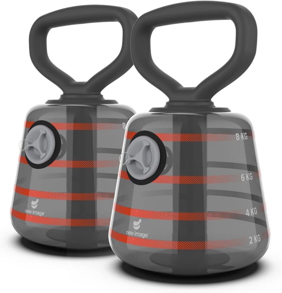 New Image Kettle Bells | Verstellbares Kugelglocken-Set | Wasser-Kugelhantel | Übung Fitness Gewichtheben | Kerntraining | Langlebiges und starkes Design | Krafttraining | Ultimatives Rumpf- und Balance-Workout