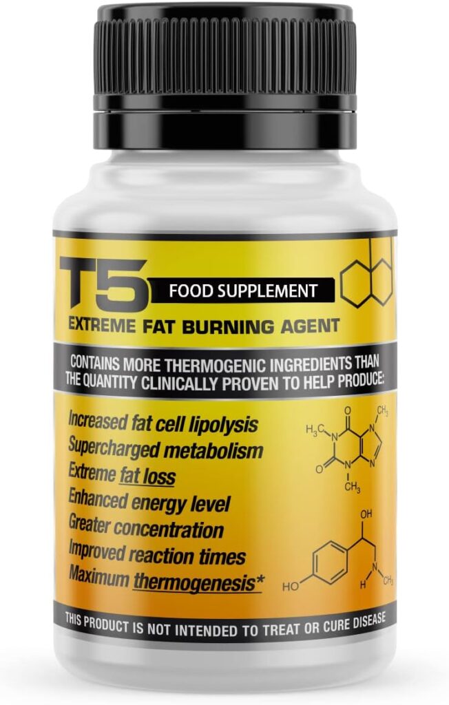 Official T5 Fat Burners : Strongest Legal Slimming/Weight Loss/Diet Pills for Women Men (60 Capsules / 2 Month Supply)
