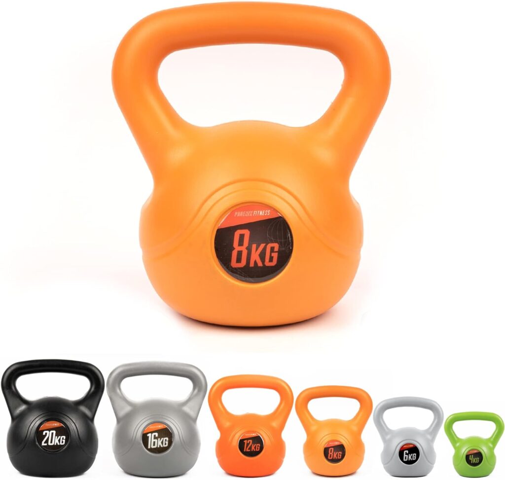 Phoenix Fitness 4KG, 6KG. 8KG, 12KG, 16KG and 20KG Kettlebell - Heavy Weight Kettle Bell for Strength Cardio Training - Kettlebells for Home and Gym Fitness Workout for Bodybuilding Weight Lifting