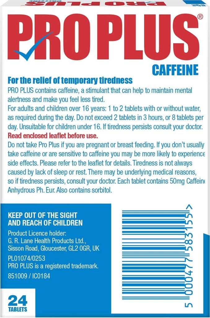 PRO PLUS 48 tablets - Caffeine Tablets - Sugar Free