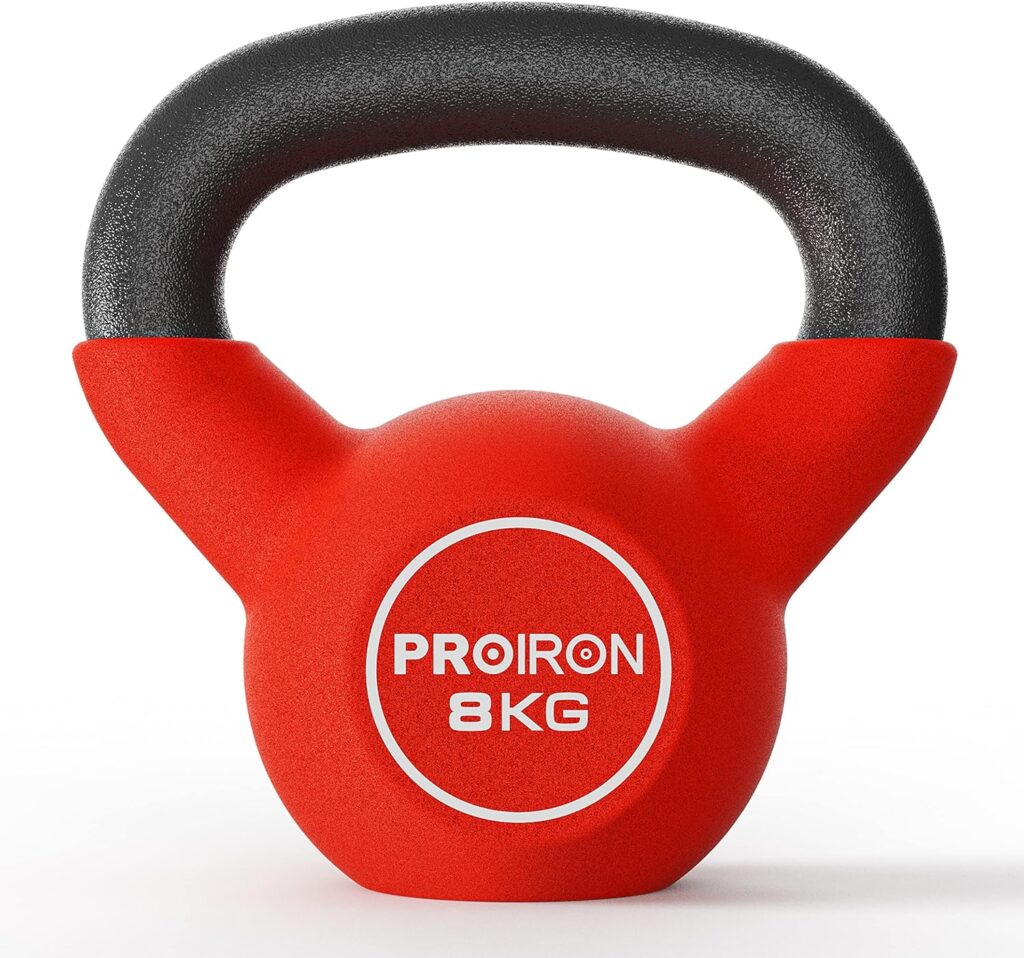 PROIRON Cast Iron/Neoprene Coated kettlebell Weight for Home Gym Fitness Weight Training (4KG-24KG)