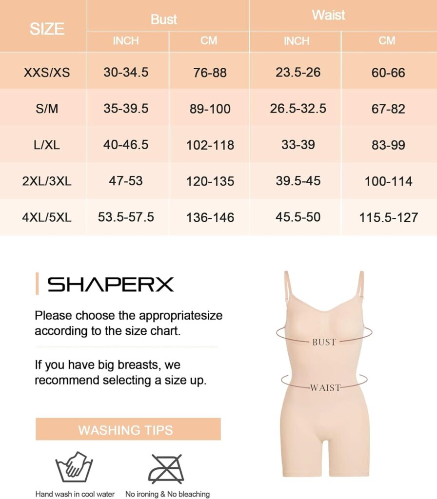 SHAPERX Shapewear for Women Tummy Control Bodysuit Butt Lifter Full Body Shaper Shorts One Piece