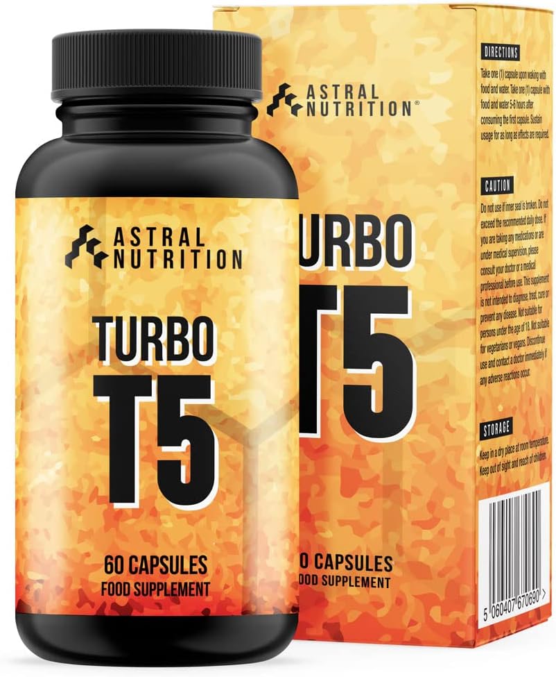 Turbo T5 Fat Burner - 1 Month Supply | T5 Thermogenic Pills | Advanced Weight Loss Formula