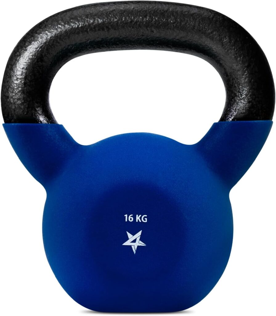 Yes4All 2-32kg Neoprene Coated / Powder Coated Kettlebells Cast Iron, Kettlebell Weight Sets for Home Gym Fitness Weight Training