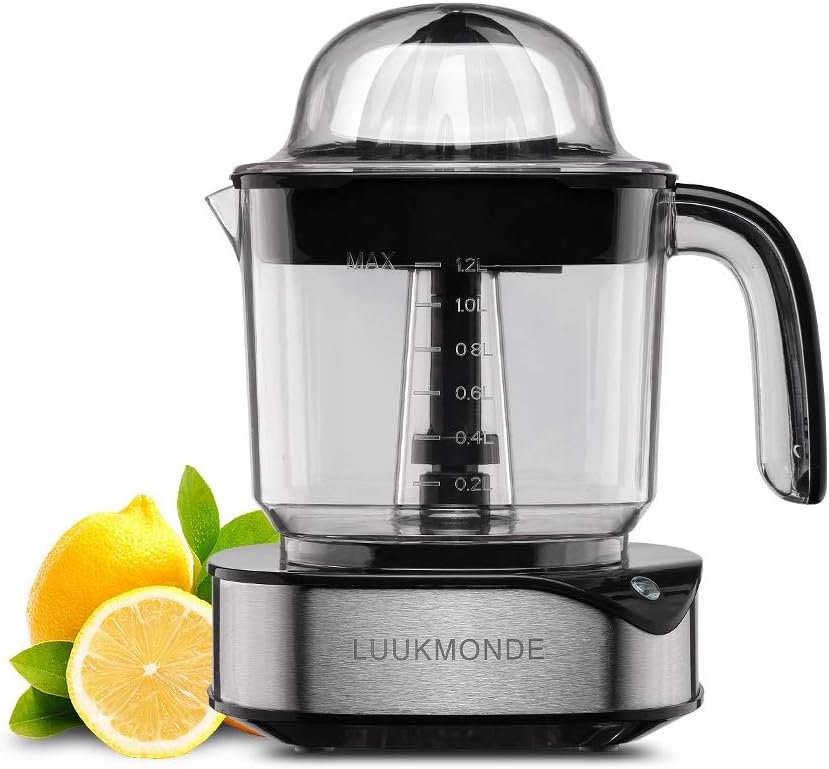 Electric Citrus Juicer 1.2L Large Volume - Orange Juicer with powerful motor and LED working lamp - Electric Lemon Squeezer for orange lemon lime grapefruit by LUUKMONDE