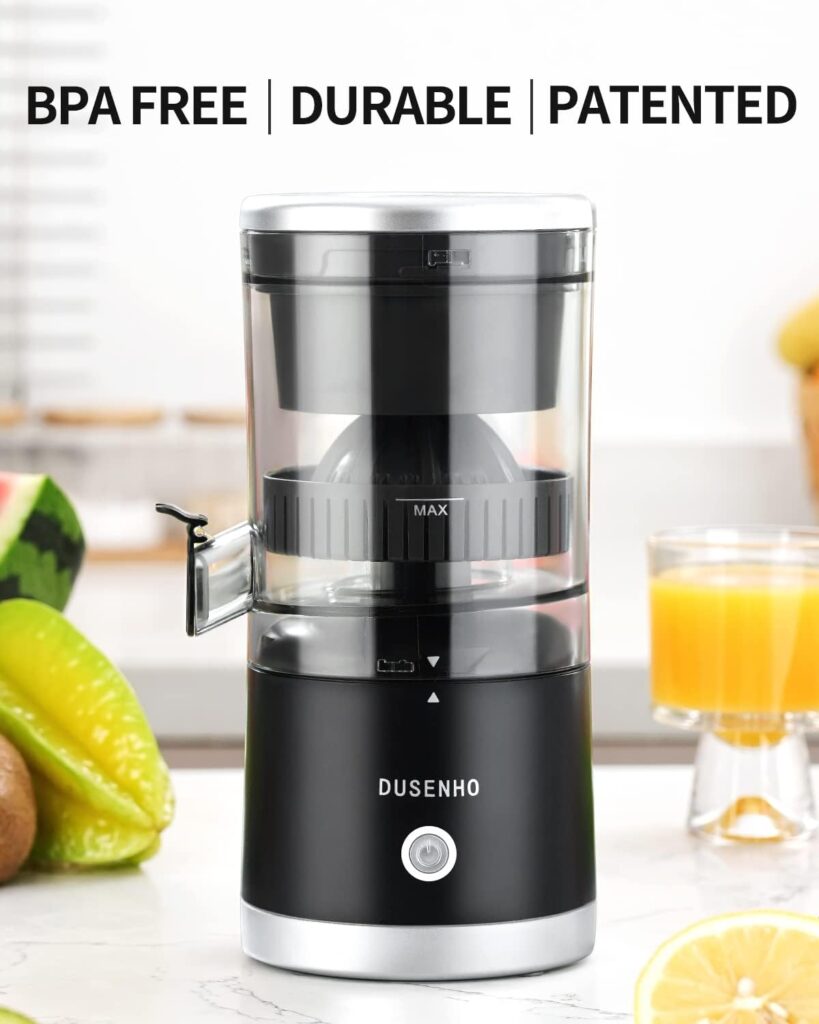 Electric Juicer Rechargeable - Citrus Juicer Machines with USB and Cleaning Brush Portable Juicer for Orange, Lemon, Grapefruit