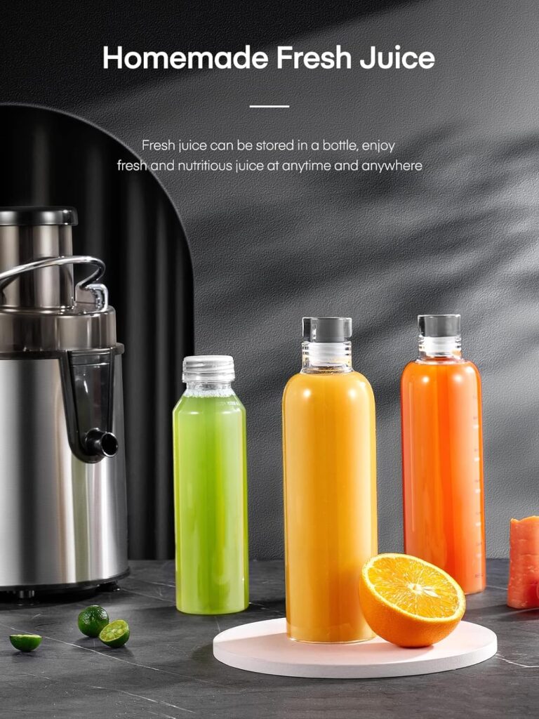 Juicer FOHERE Juicer Machines Vegetable and Fruit, Centrifugal Juicer with 3 Speed Control, Upgraded 400W Motor, Brush Included Easy to Clean