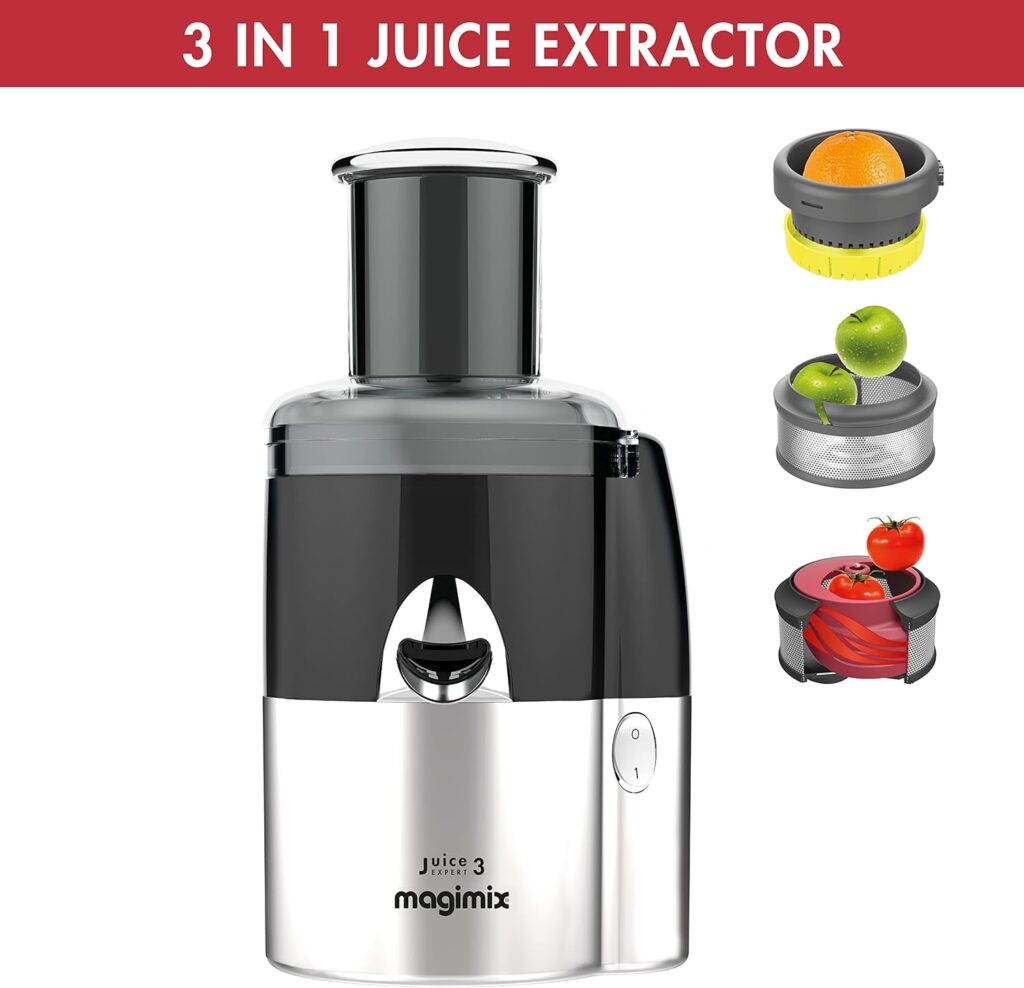 Magimix Juice Expert 3 | Juice, Smoothie Plant-Based Milk Maker Machine | Easy Maintenance | Satin/Black, 18082