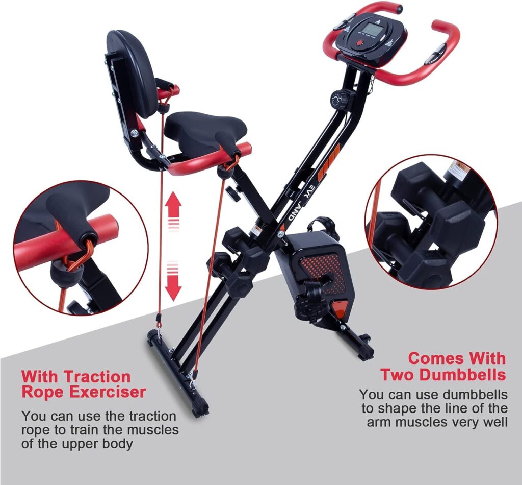 Mini Exercise Bike Pedal Exerciser Resistance Cycle Indoor Gym Black