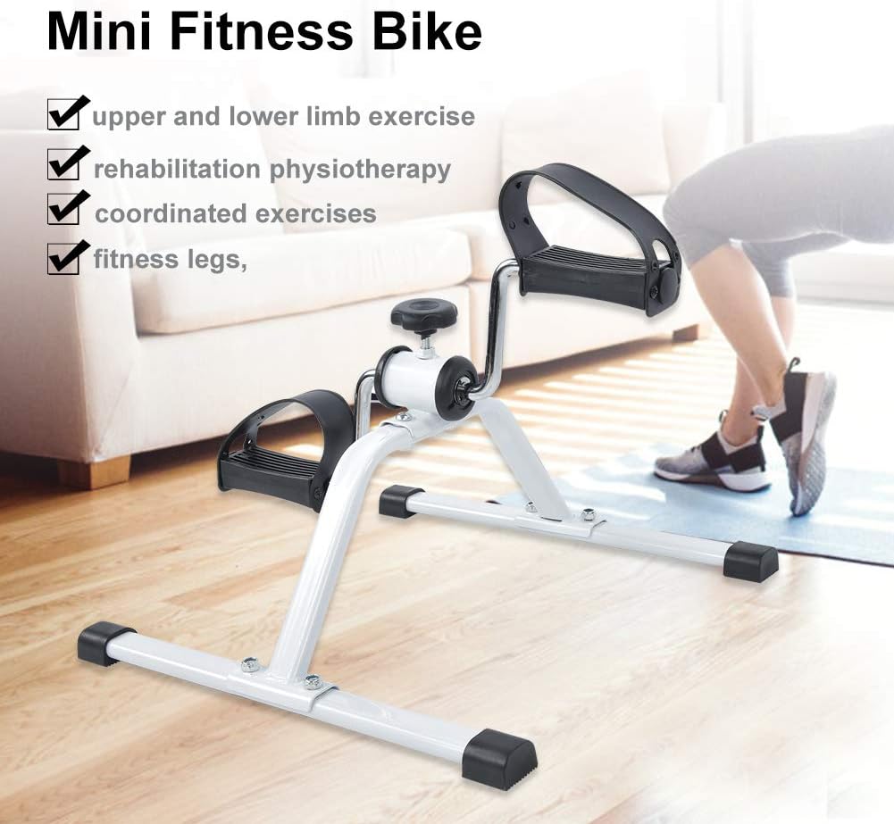 Mini Fitness Bike, Compact Size Mini Exercise Bike, Steel for Gym Home