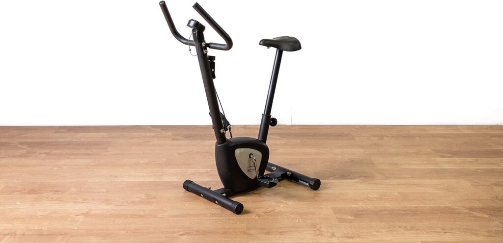 Star Shaper KC1422 Compact Exercise Bike | Adjustable Tension | Easily Transportable | Track Your Progress | More,Black/White