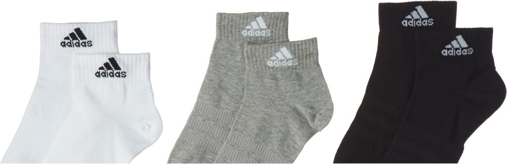 adidas Unisex Linear Crew Cushioned 3 Pairs Crew Socks