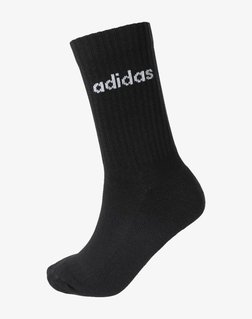 adidas Unisex Linear Crew Cushioned 3 Pairs Crew Socks