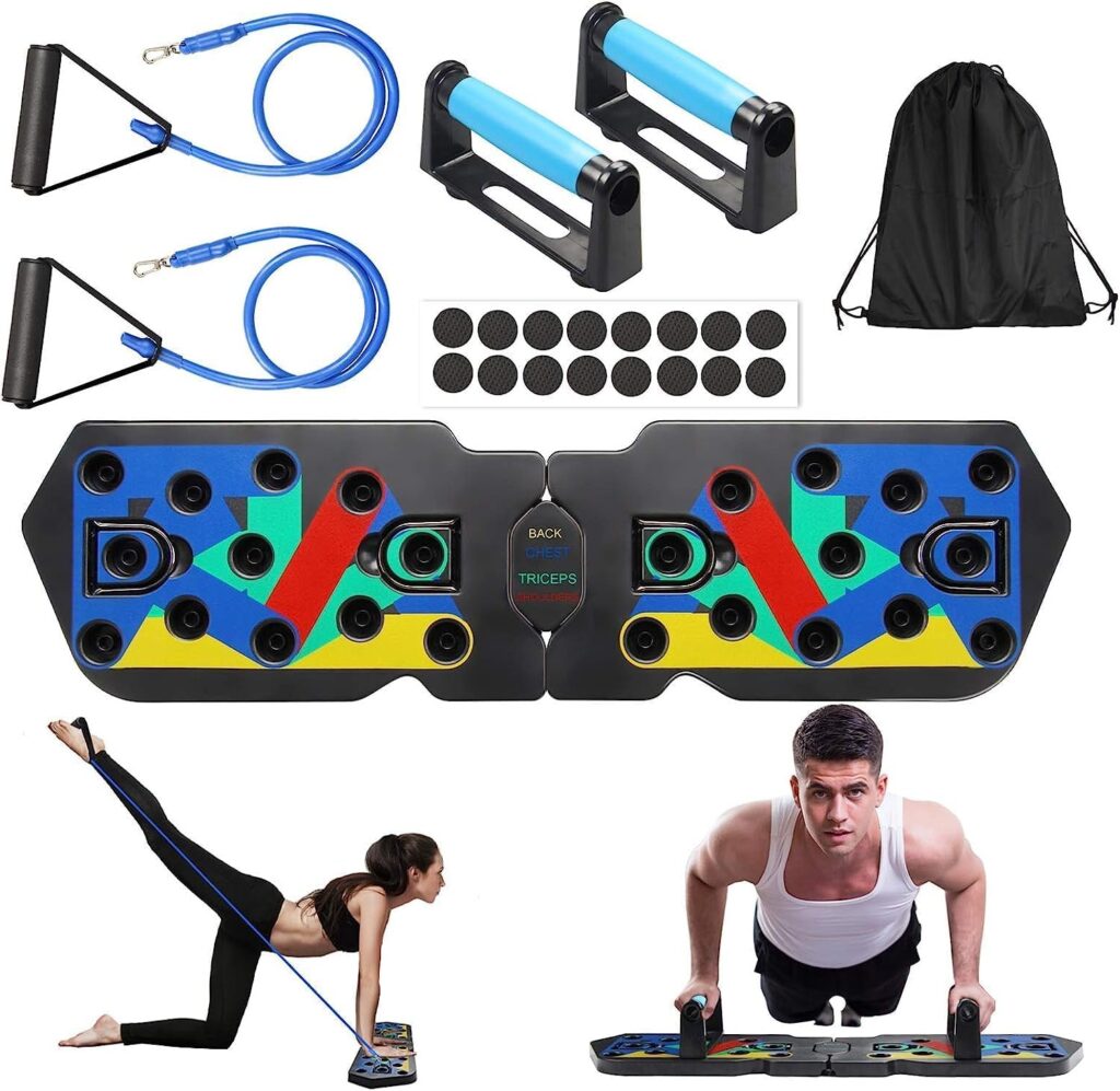 Daxiongmao Push-Up Board, 20 in 1 Push-Up Board, Home Gym, Training Muscles Fitness Equipment, Push-Up Standing Muscle Exercise Push-Up Training Portable Men and Women Push-Up Equipment