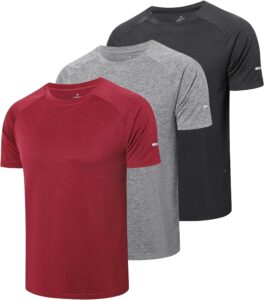 frueo 3 Pack Running Shirts for Men