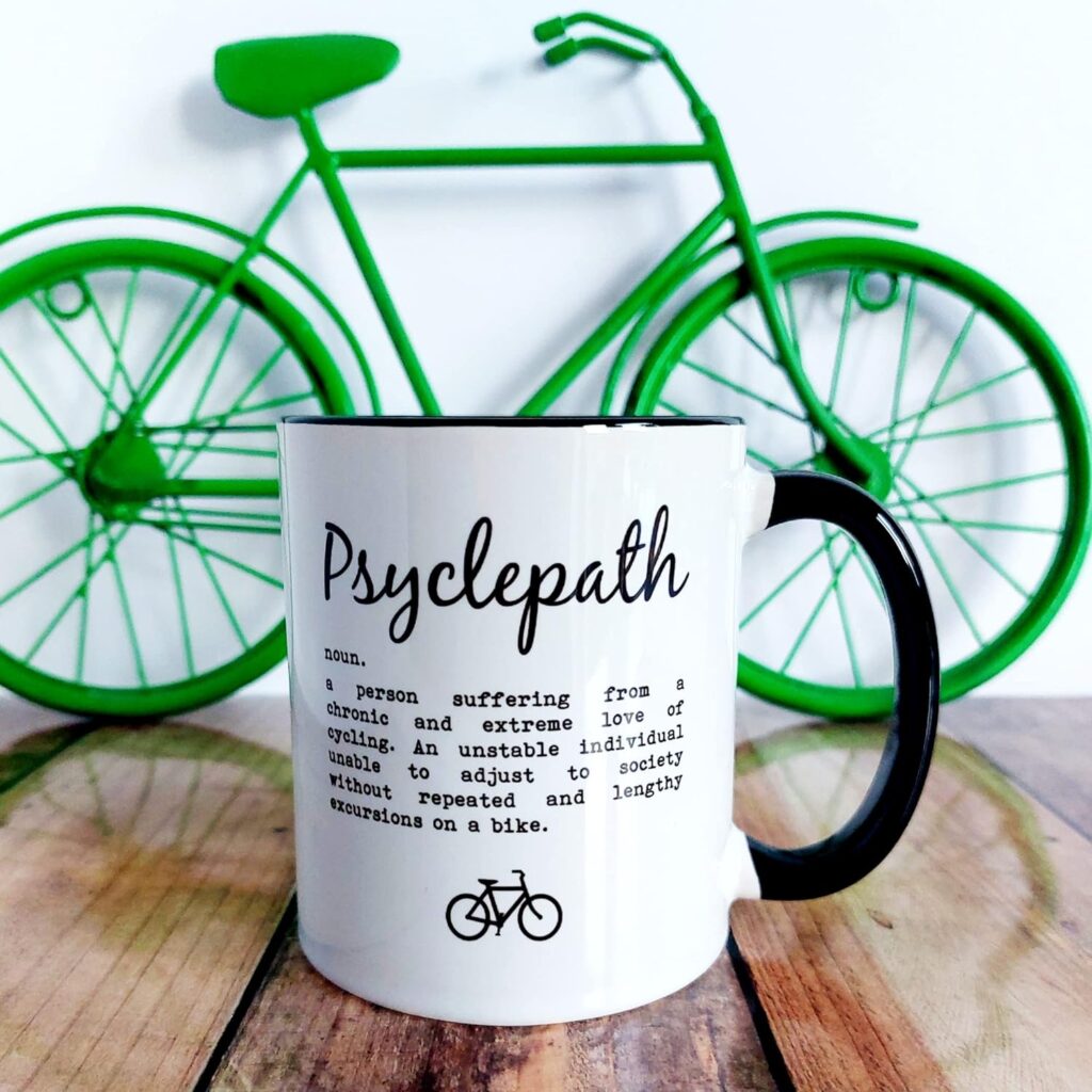 Gifts for Cyclists - Funny Cycling Mug - Cycling Gifts for Men Women - Bike Gifts - Great Presents for Cyclists - 330ml Ceramic Mug