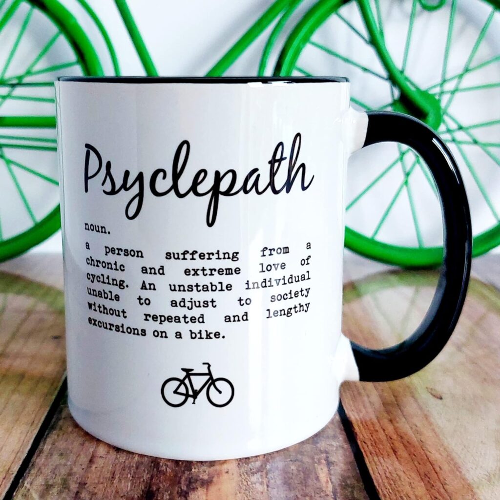 Gifts for Cyclists - Funny Cycling Mug - Cycling Gifts for Men Women - Bike Gifts - Great Presents for Cyclists - 330ml Ceramic Mug