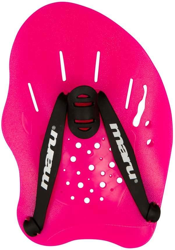 MARU Adult and Junior Swimming Hand Paddles , Equipment and Kit for Training aid in Pool, Build Strength, Easy to fit, for Novice and Professional Use, available in Green and Pink