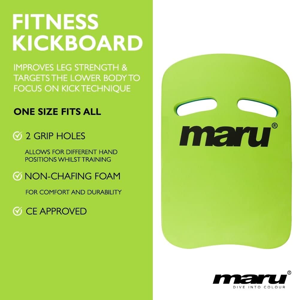 Maru Swimming Kickboard Swim Aid, Pool Float for Adults and Kids, Swim Sports Training Equipment, Improve Body Position and Balance in the Water