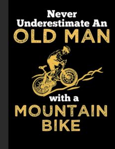 Old Man With A Mountain Bike Notebook