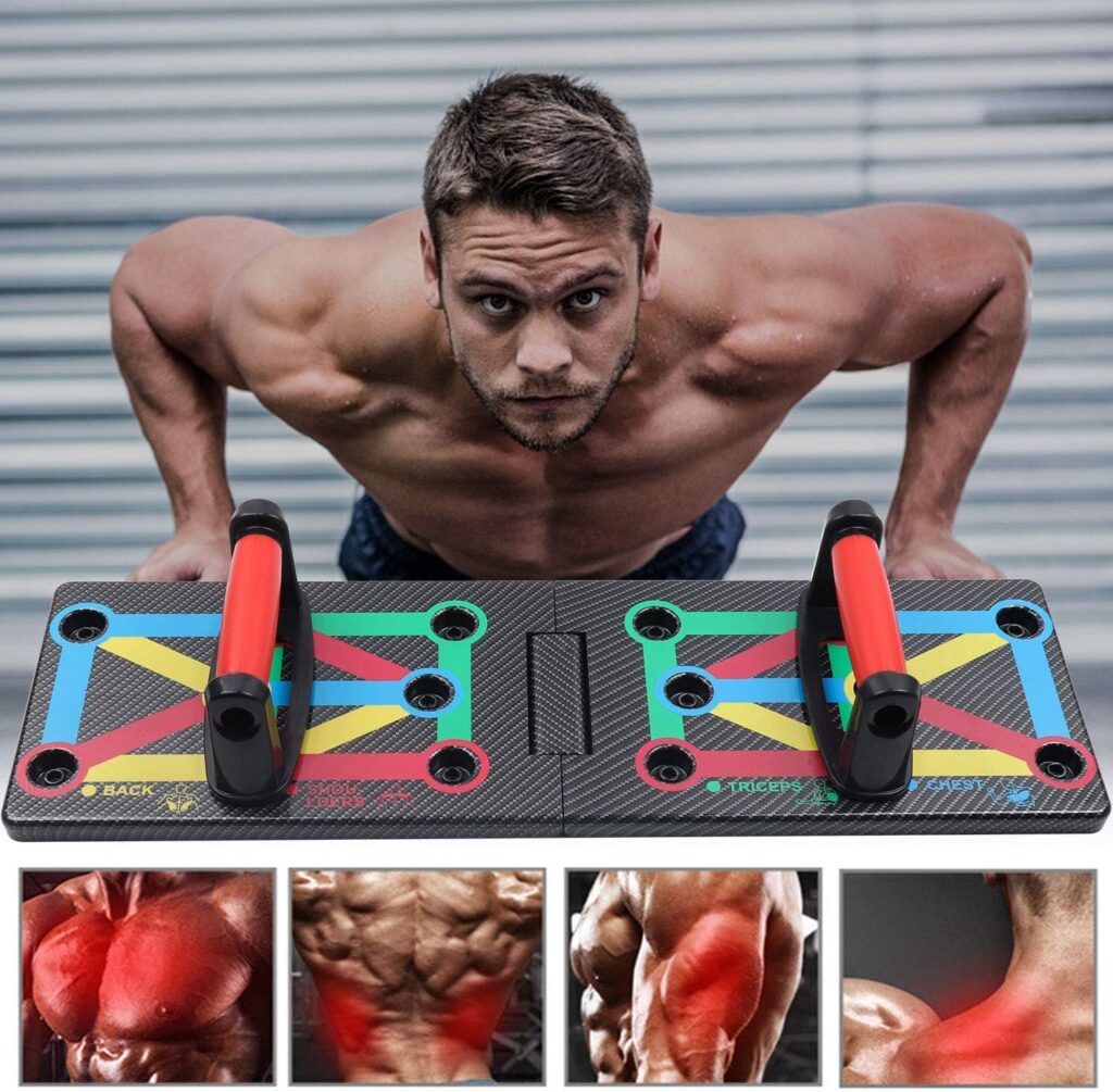 Push Up Board,12 In 1 Multifunctional Foldable Home Exercise Fitness Equipment, Portable Push Up Training Frame,Home Exercises For Men/Women