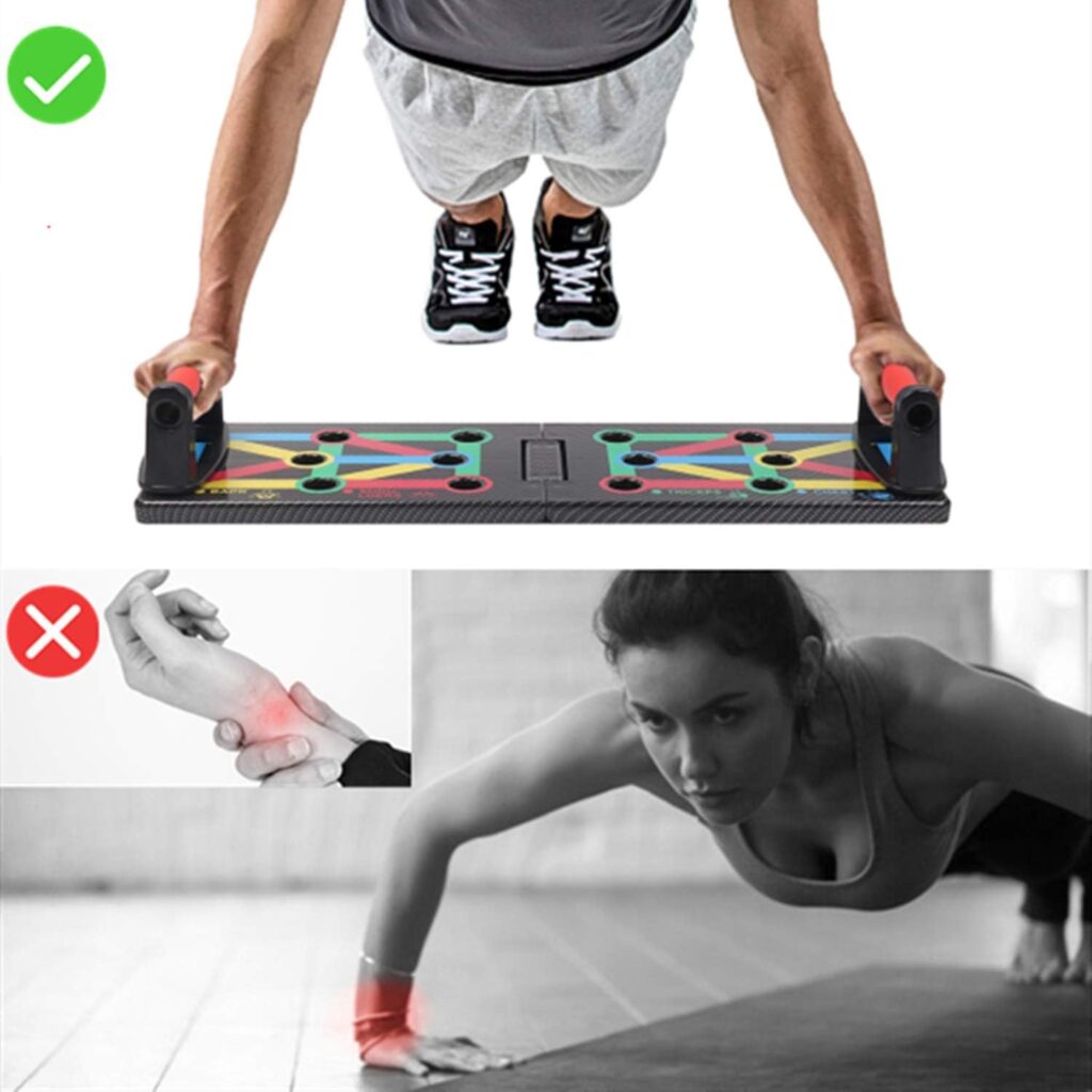 Push Up Board,12 In 1 Multifunctional Foldable Home Exercise Fitness Equipment, Portable Push Up Training Frame,Home Exercises For Men/Women