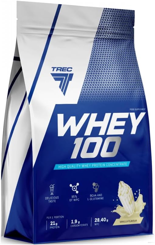 Trec Nutrition Whey 100 Protein Supplement, Vanilla